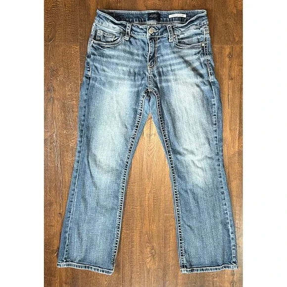 Daytrip Virgo Bootcut Jeans Womens 29S Medium Wash Embroidered Flap Pocket Denim - Picture 2 of 7